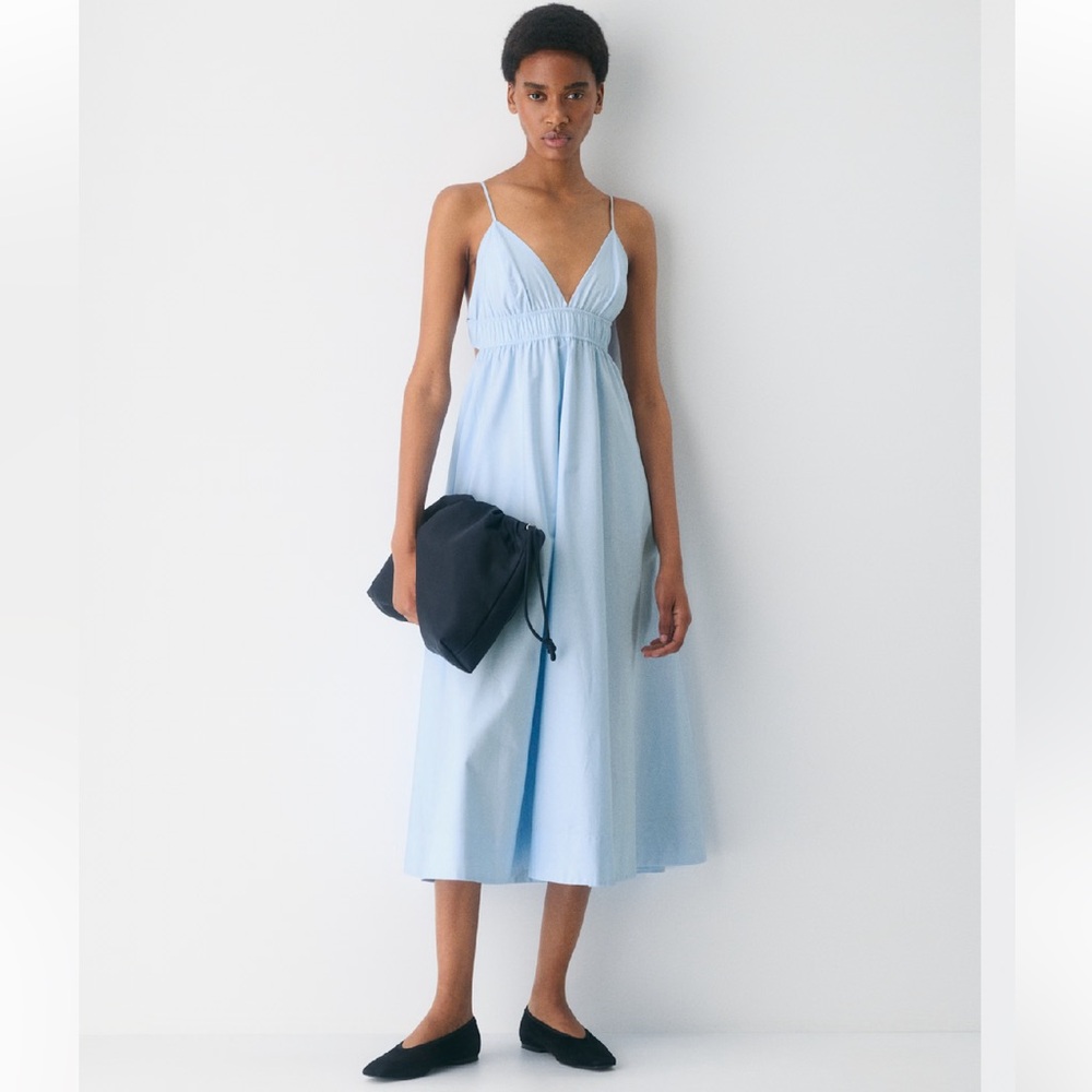 Babaton Blue Spaghetti Strap Dress